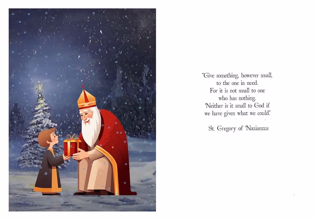 Saint Nicholas Orthodox Christmas Cards (Pack of 12)