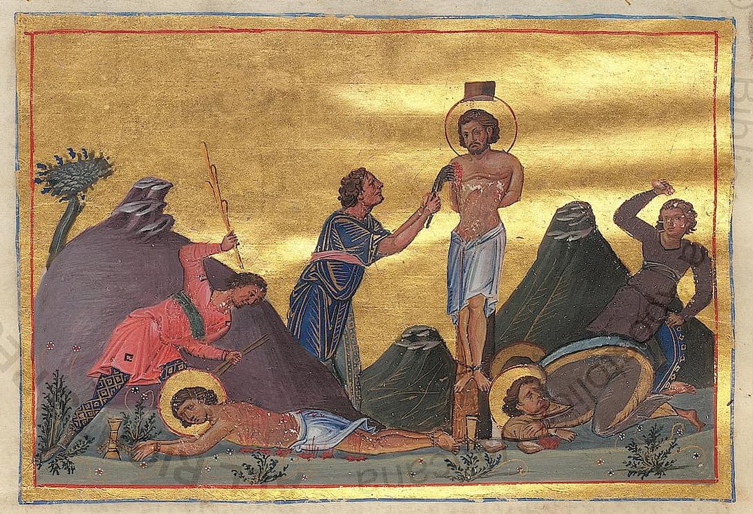 Icon of Saint Hieromartyr Gaius and Faustus, Deacons of Alexandria